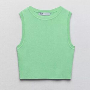 Zara Cropped Knit Top